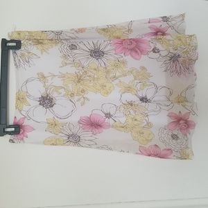 Geri C. New York - Floral Print White Skirt - Medium